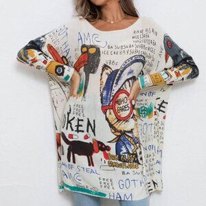 Casual Loose Cartoon Sweater